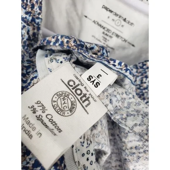 Paper Denim & Cloth Size Large Floral Print Button Up Long Sleeve Dual Pockets - Picture 6 of 7